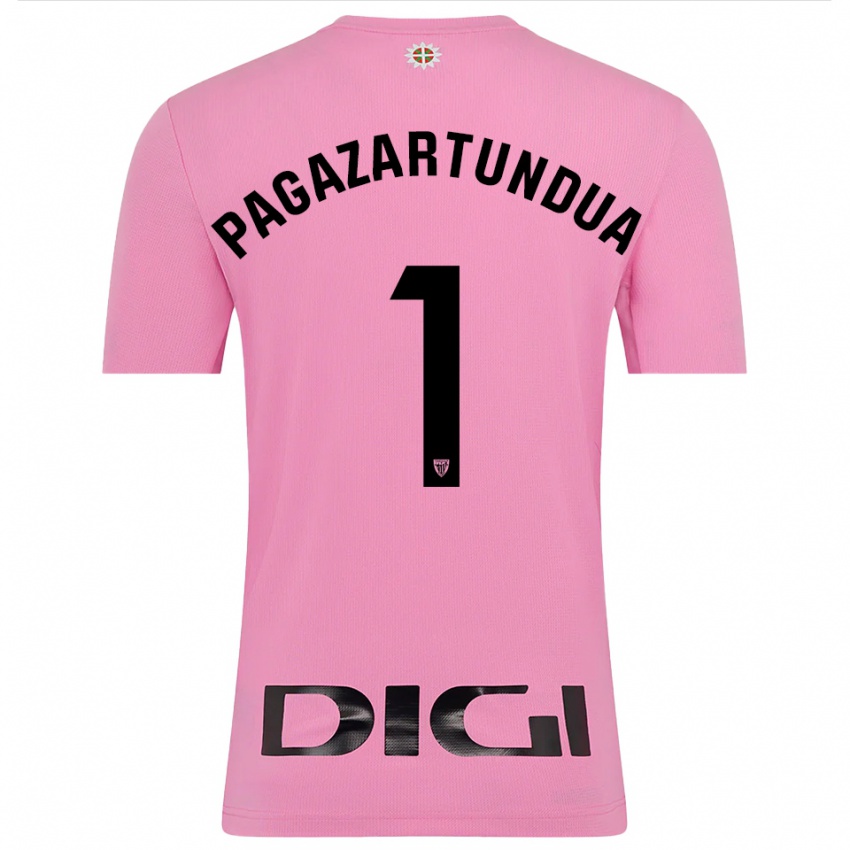 גברים איקר פגאזרטונדואה #1 ורוד שחור חולצת שוער 2025/26 חולצה קצרה