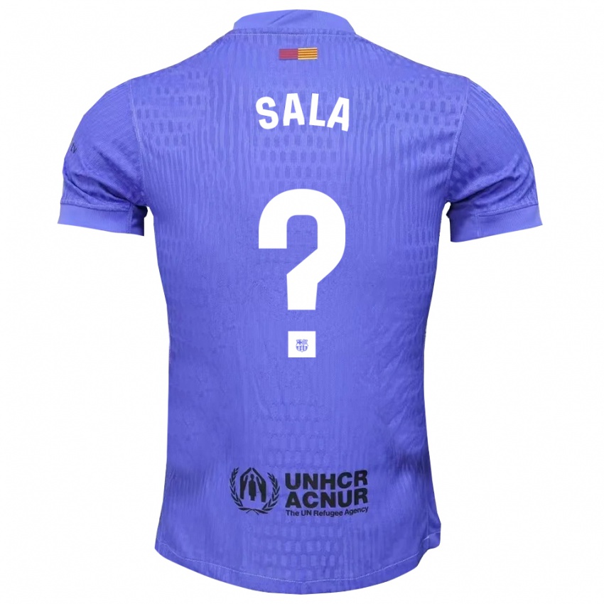 גברים Gerard Sala #0 כחול שחור חולצת שוער 2025/26 חולצה קצרה