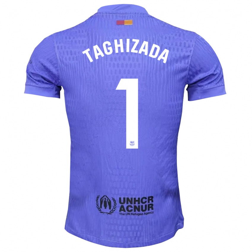 גברים Eldar Taghizada #1 כחול שחור חולצת שוער 2025/26 חולצה קצרה