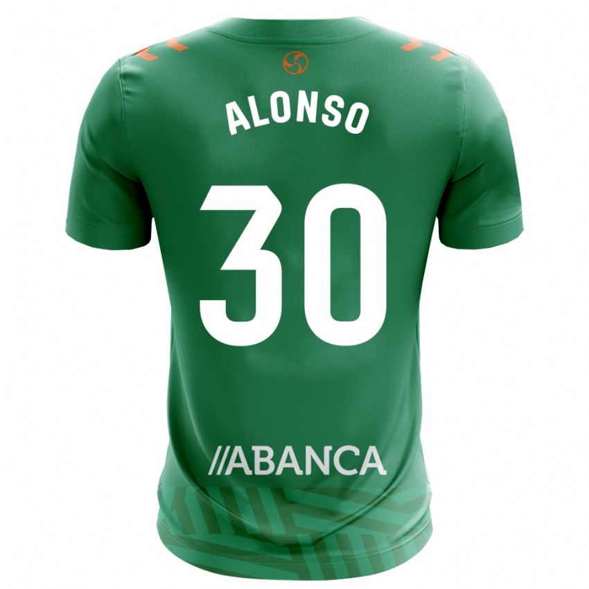 גברים Adriana Alonso #30 ירוק לבן חולצת שוער 2025/26 חולצה קצרה