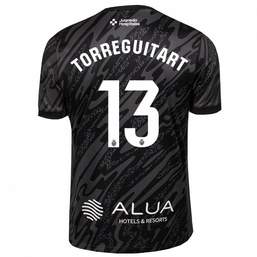 גברים Nil Torreguitart #13 אפור כהה שחור חולצת שוער 2025/26 חולצה קצרה