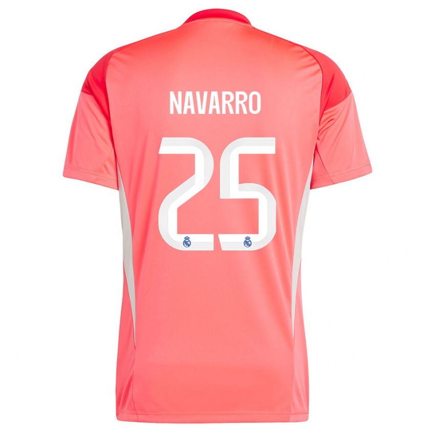 גברים Javier Navarro #25 כתום אדום לבן חולצת שוער 2025/26 חולצה קצרה