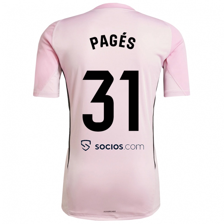 גברים Lukas Pagés #31 ורוד שחור חולצת שוער 2025/26 חולצה קצרה