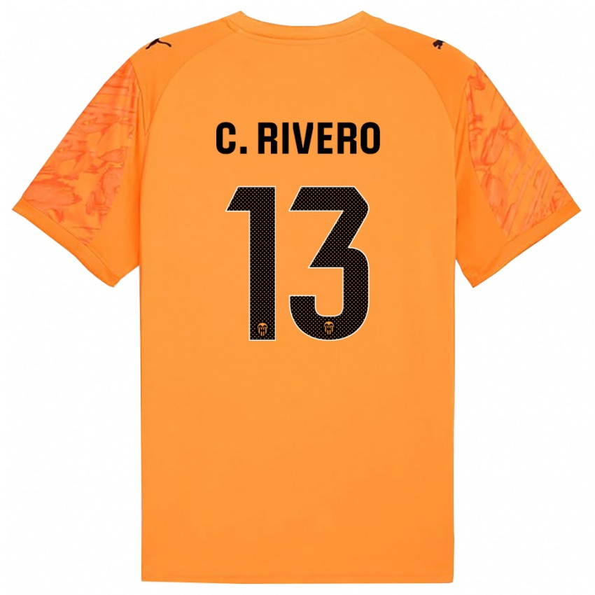 גברים כריסטיאן ריברו סבטר #13 כתום שחור חולצת שוער 2025/26 חולצה קצרה