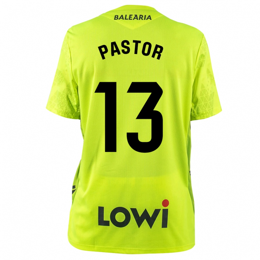 גברים אלפונסו פסטור #13 ירוק פלורסנט שחור חולצת שוער 2025/26 חולצה קצרה