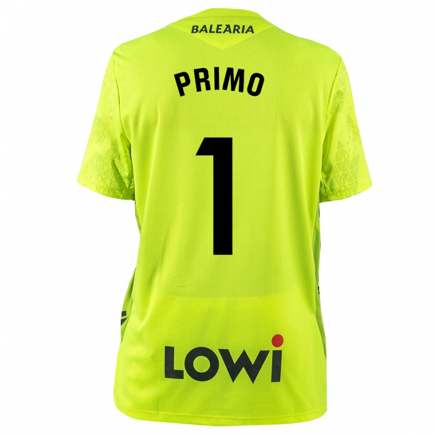 גברים אלחנדרו פרימו #1 ירוק פלורסנט שחור חולצת שוער 2025/26 חולצה קצרה