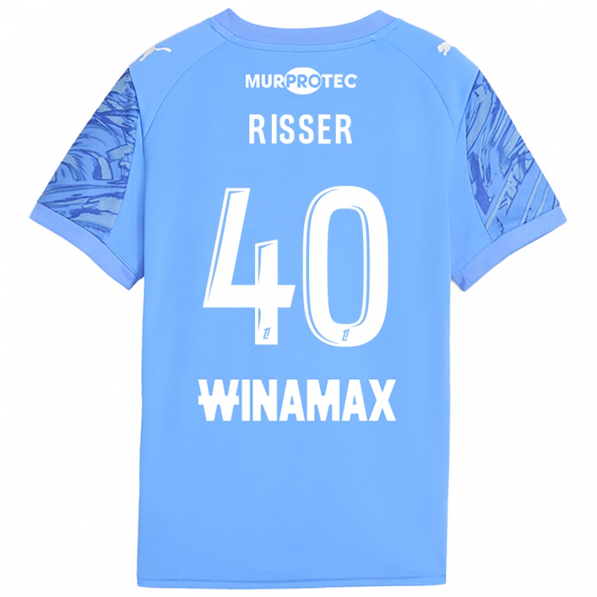 גברים רובין ריסר #40 כחול בהיר לבן חולצת שוער 2025/26 חולצה קצרה