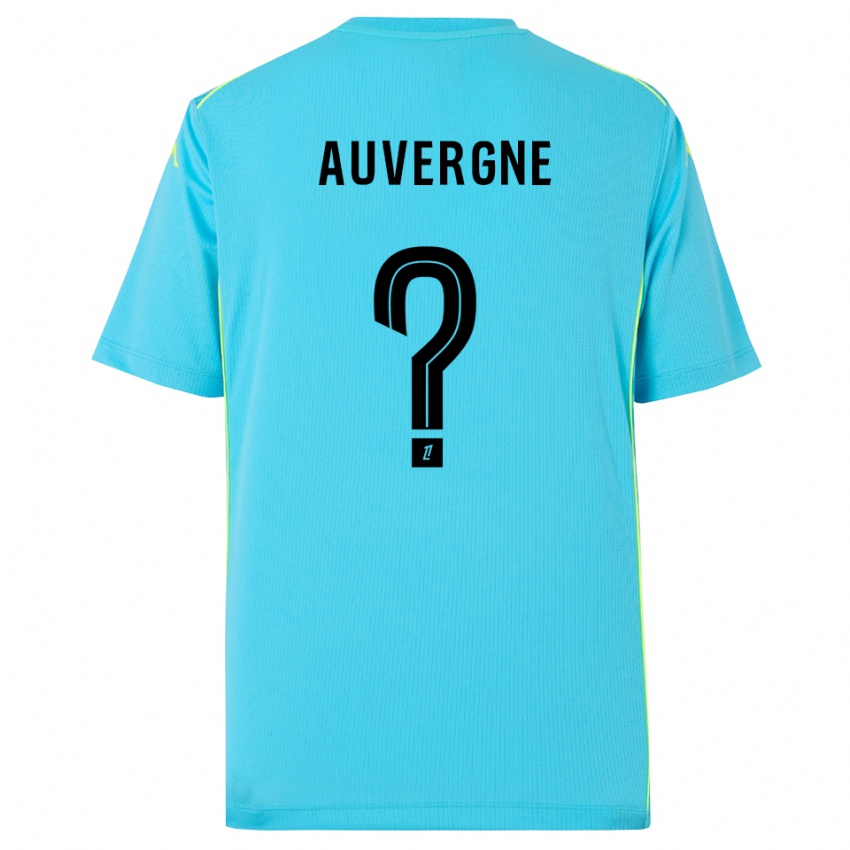 גברים Dorian Auvergne #0 כחול שמיים שחור חולצת שוער 2025/26 חולצה קצרה