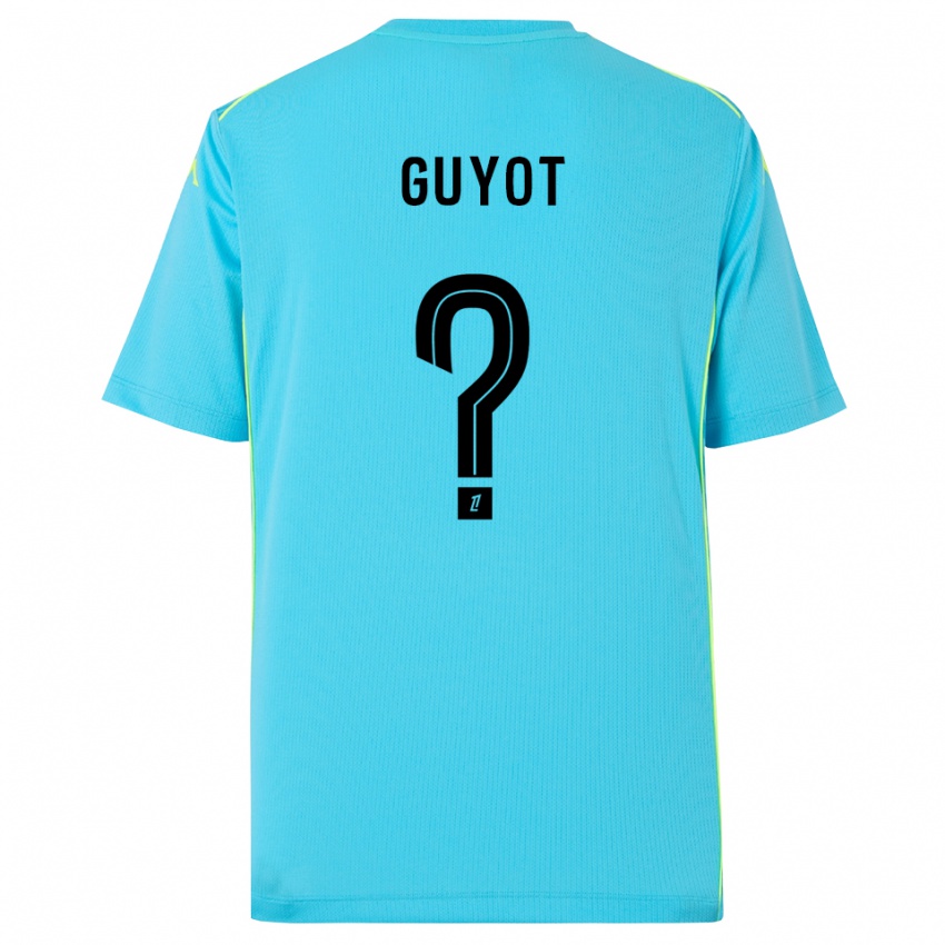 גברים Loucas Guyot #0 כחול שמיים שחור חולצת שוער 2025/26 חולצה קצרה