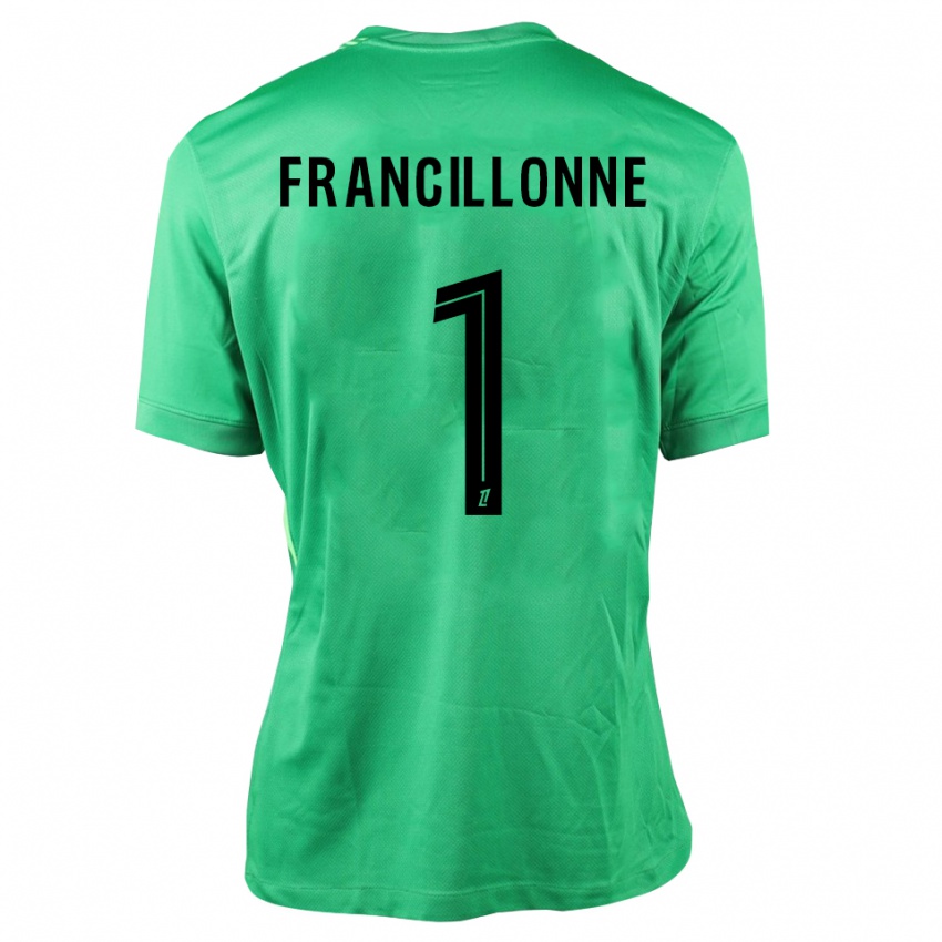 גברים Bryan Francillonne #1 ירוק שחור חולצת שוער 2025/26 חולצה קצרה