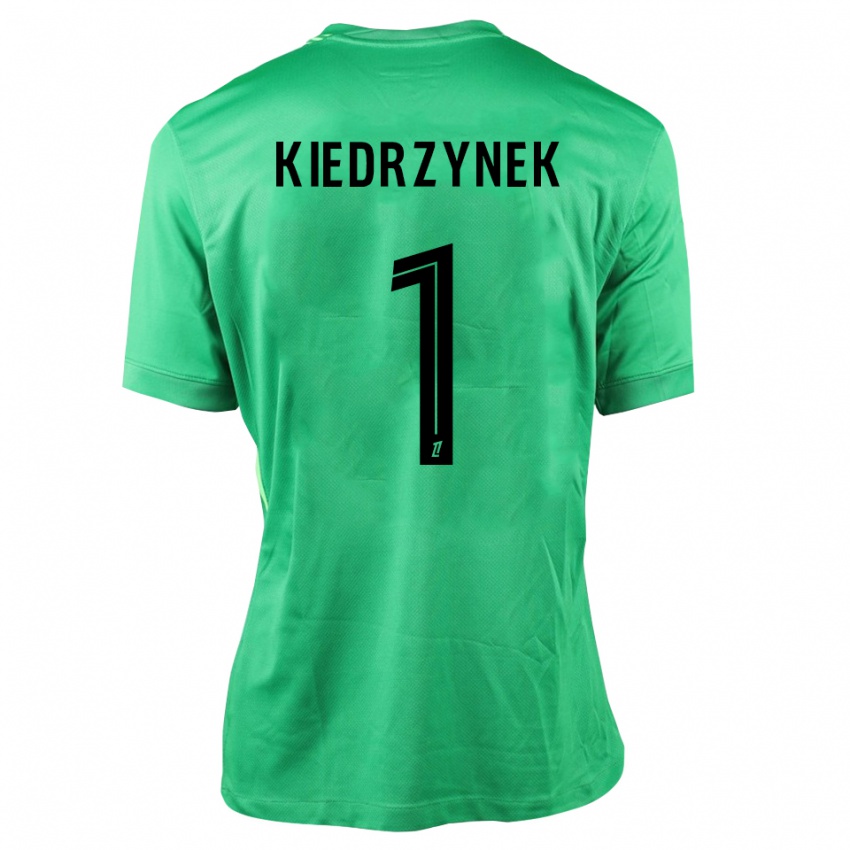גברים Katarzyna Kiedrzynek #1 ירוק שחור חולצת שוער 2025/26 חולצה קצרה