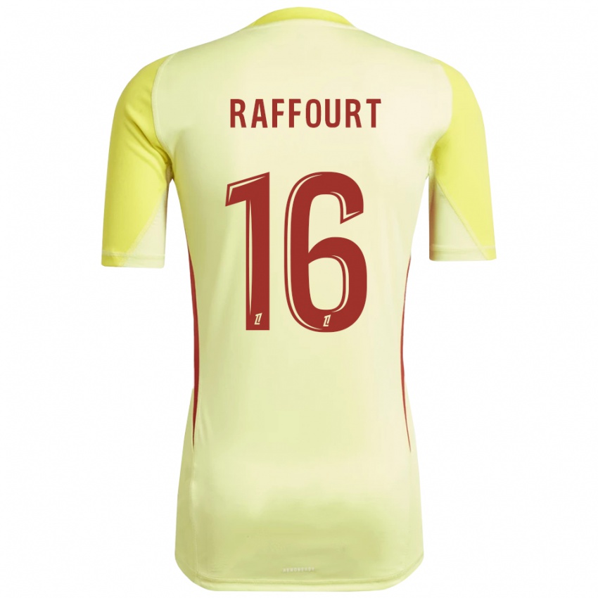 גברים Timéo Raffourt #16 צהוב אדום בהיר חולצת שוער 2025/26 חולצה קצרה