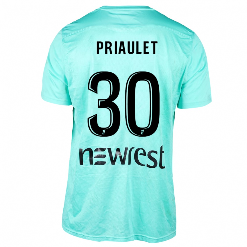 גברים Anaïs Priaulet #30 אקווה שחור חולצת שוער 2025/26 חולצה קצרה