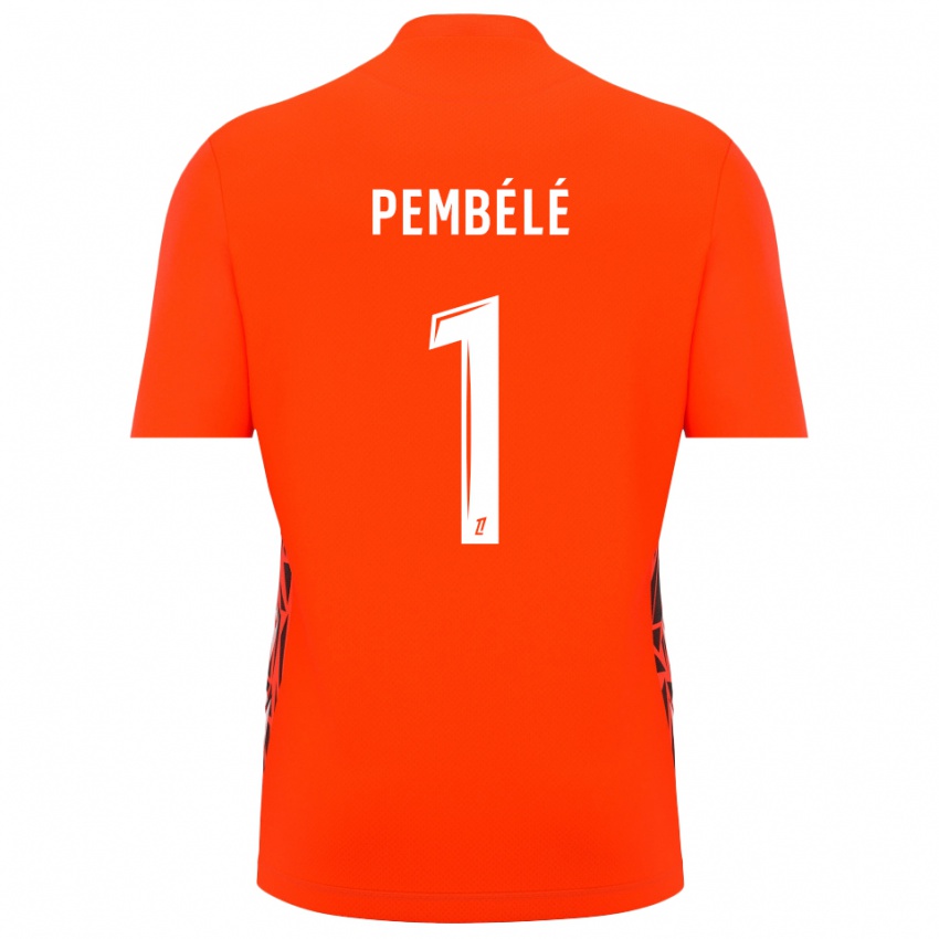 גברים Willange Pembélé #1 לבן כתום חולצת שוער 2025/26 חולצה קצרה