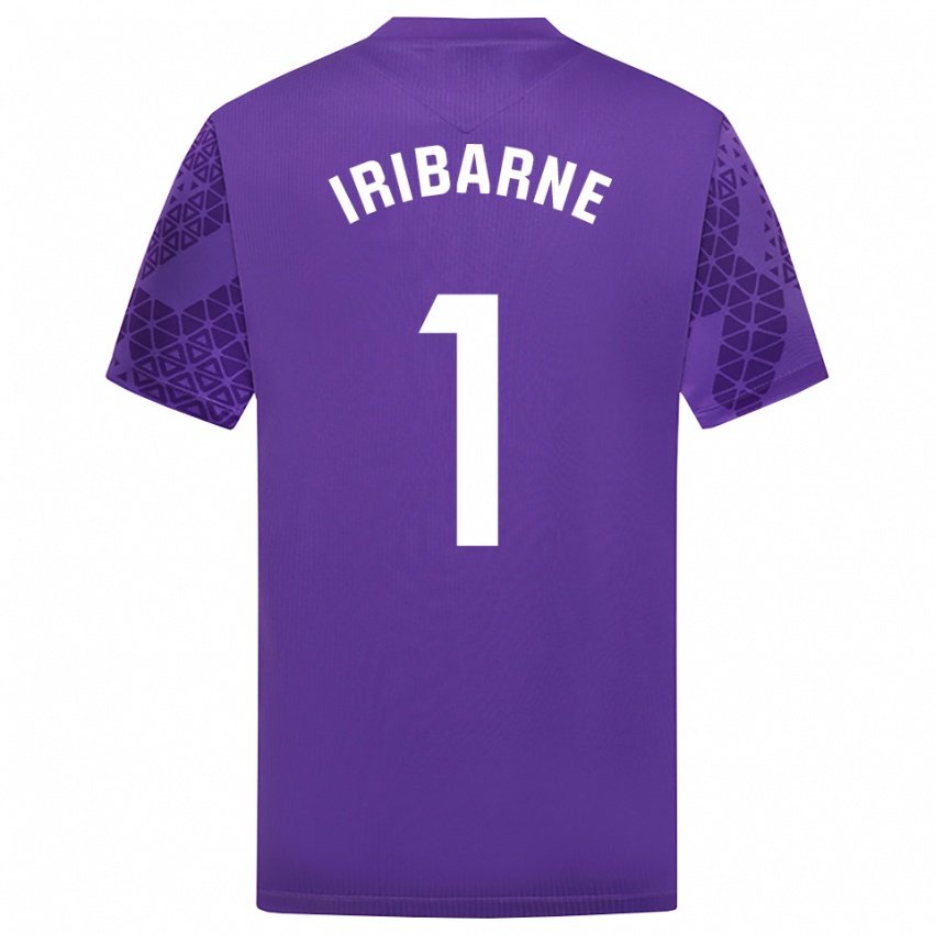 גברים ברונו איריברנה #1 סגול לבן חולצת שוער 2025/26 חולצה קצרה