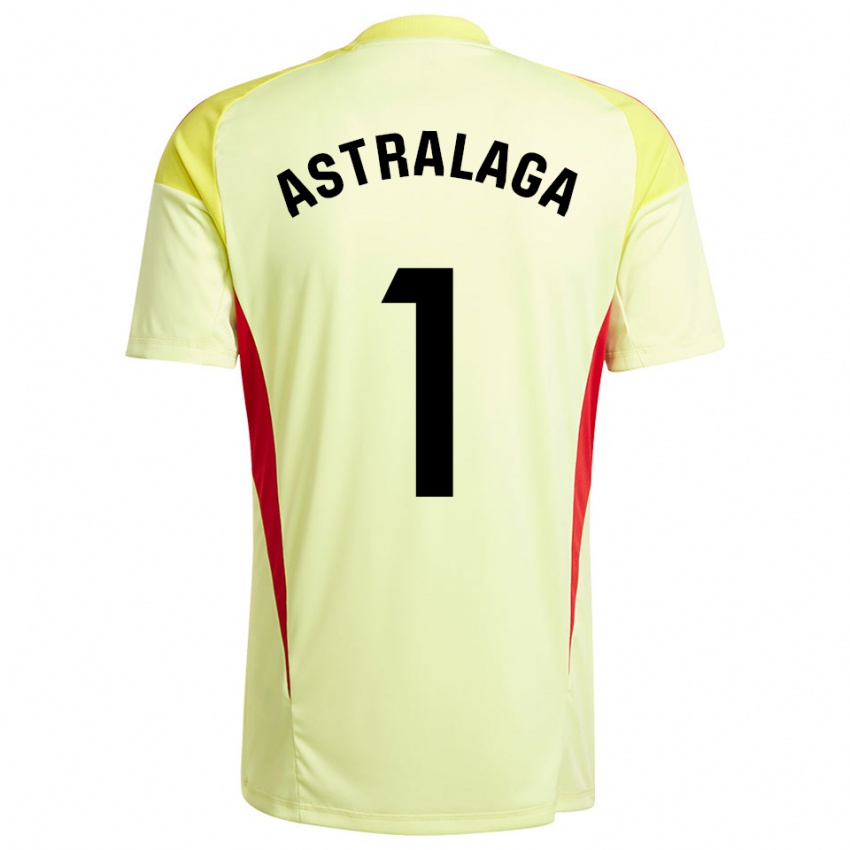 גברים אנדר אסטרלגה #1 צהוב בהיר שחור חולצת שוער 2025/26 חולצה קצרה