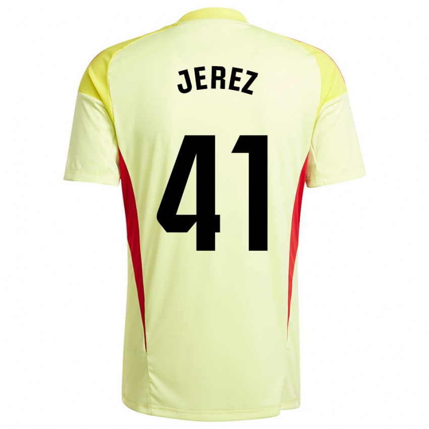 גברים אדריאן חרז גררו #41 צהוב בהיר שחור חולצת שוער 2025/26 חולצה קצרה