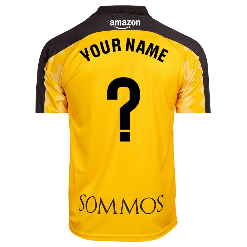 גברים הואסקה צהוב שחור חולצת שוער 2025/26 חולצה קצרה