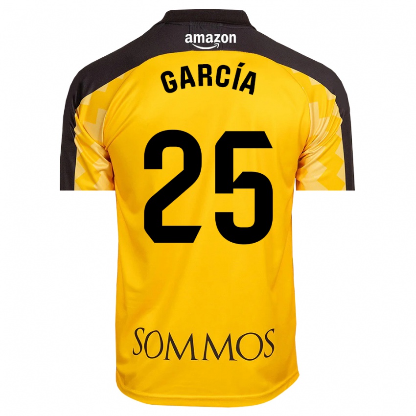 גברים Jaime García #25 צהוב שחור חולצת שוער 2025/26 חולצה קצרה