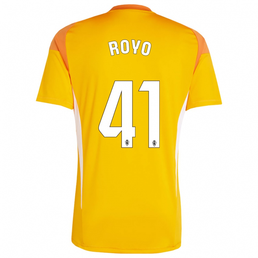 גברים Eduardo Royo #41 צהוב כתום כהה חולצת שוער 2025/26 חולצה קצרה