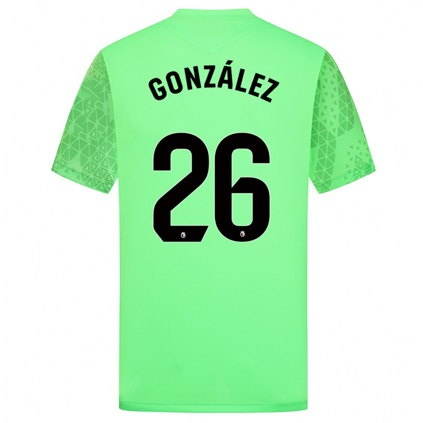 גברים דייגו גונסאלס #26 ירוק קפיצי שחור חולצת שוער 2025/26 חולצה קצרה