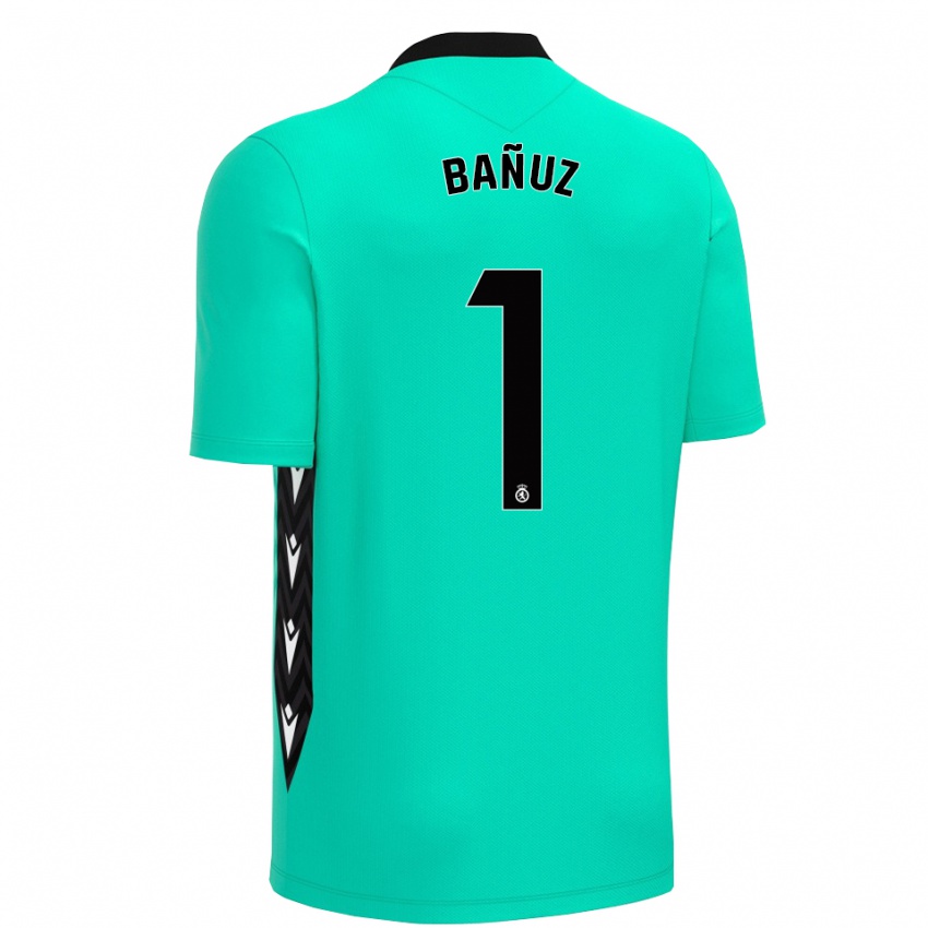 גברים Miguel Bañuz #1 אקווה שחור חולצת שוער 2025/26 חולצה קצרה