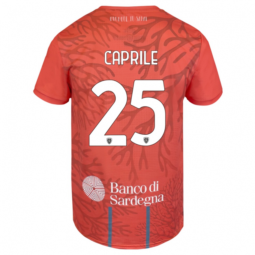 גברים אליה קפרילה #25 כתום אדום לבן חולצת שוער 2025/26 חולצה קצרה