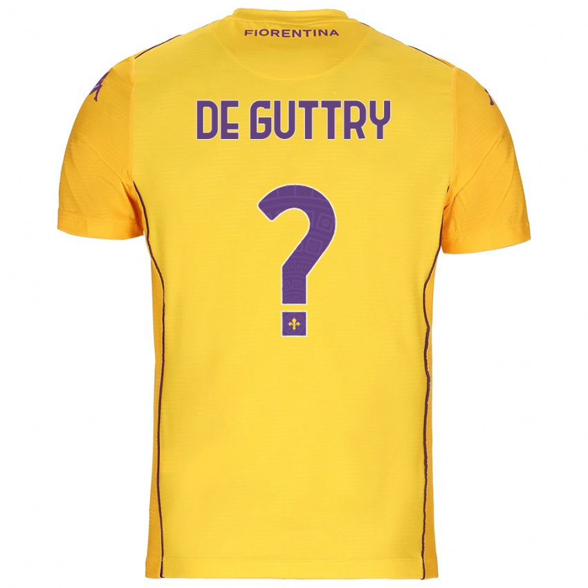 גברים Elia De Guttry #0 כתום צהוב סגול חולצת שוער 2025/26 חולצה קצרה