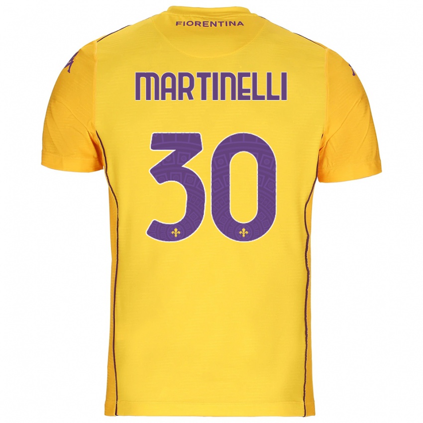 גברים טומאסו מרטינלי #30 כתום צהוב סגול חולצת שוער 2025/26 חולצה קצרה