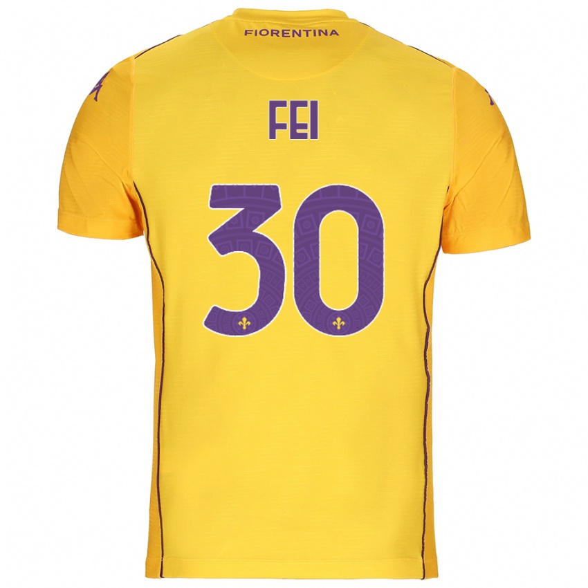 גברים Gianmaria Fei #30 כתום צהוב סגול חולצת שוער 2025/26 חולצה קצרה