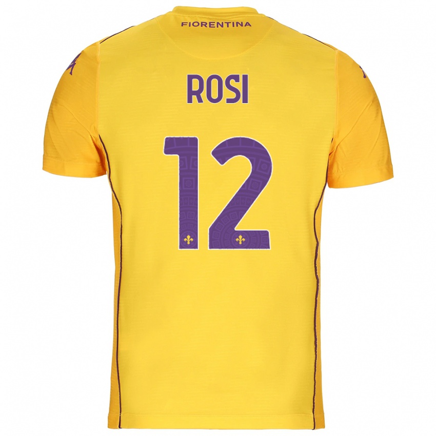 גברים Ettore Rosi #12 כתום צהוב סגול חולצת שוער 2025/26 חולצה קצרה