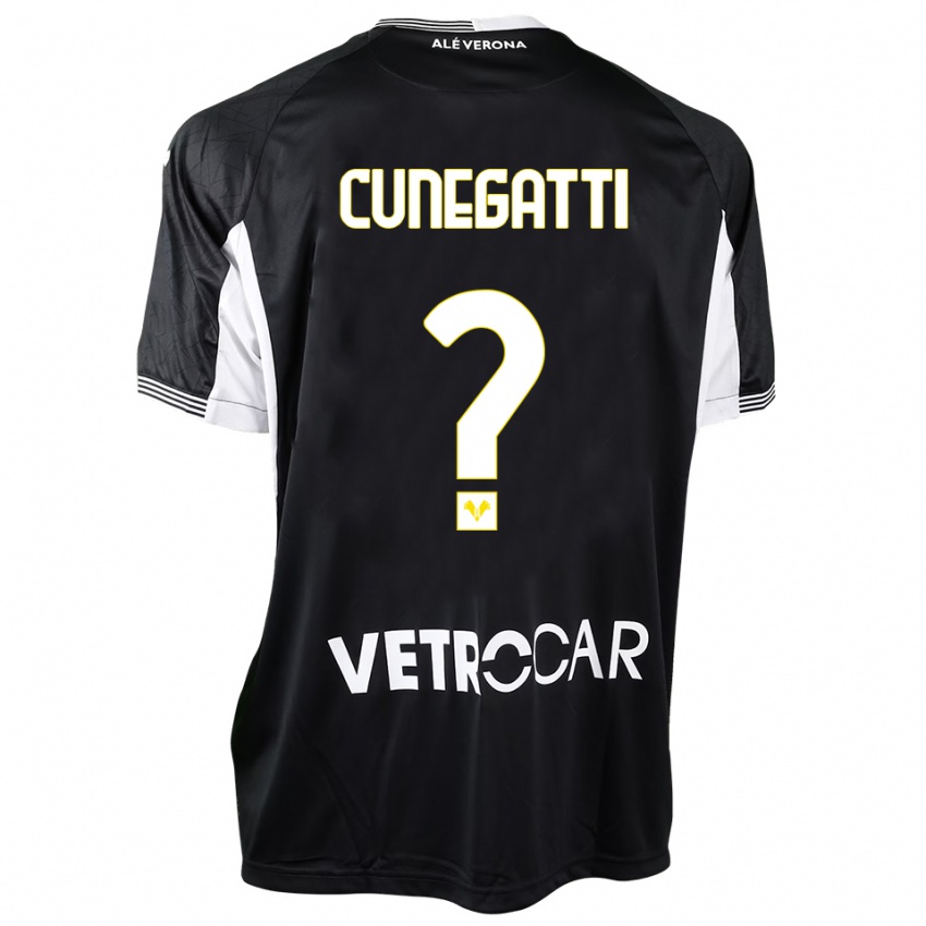 גברים Andrea Cunegatti #0 שחור לבן חולצת שוער 2025/26 חולצה קצרה