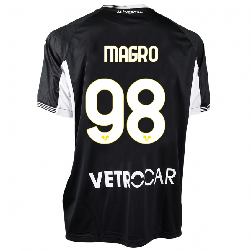 גברים פדריקו מגרו #98 שחור לבן חולצת שוער 2025/26 חולצה קצרה
