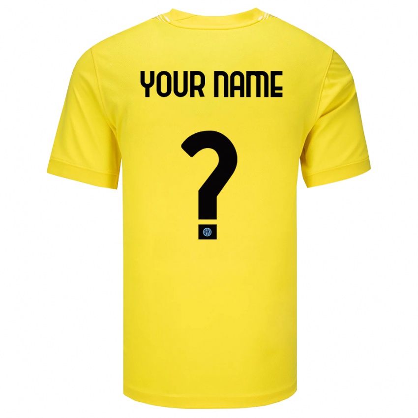 גברים אינטר מילאנו צהוב בהיר שחור חולצת שוער 2025/26 חולצה קצרה