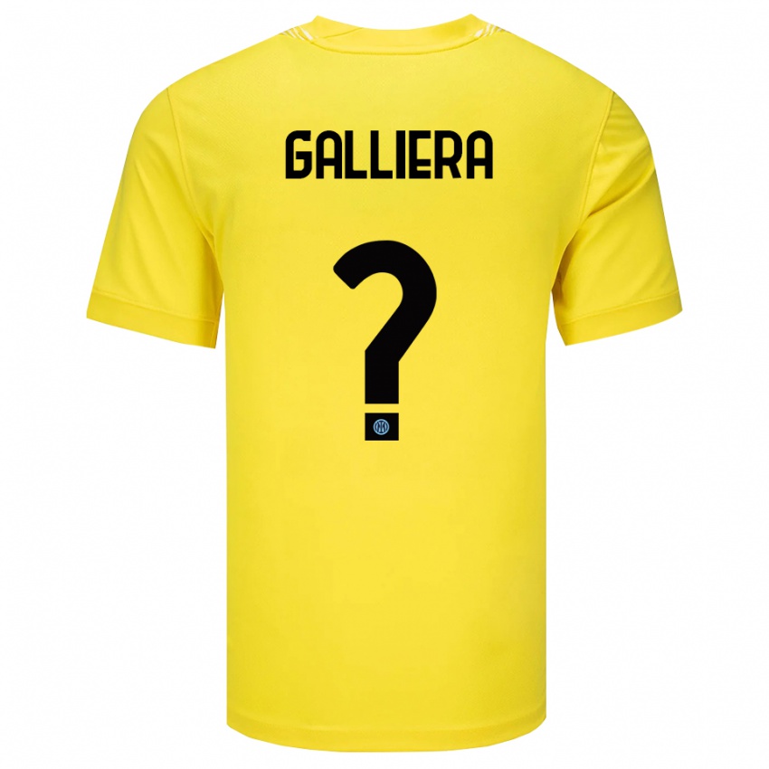 גברים קרלו אנטוניו גליירה #0 צהוב בהיר שחור חולצת שוער 2025/26 חולצה קצרה