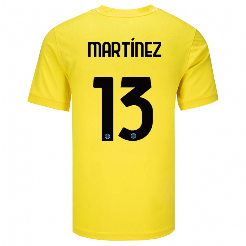 גברים ז'וזפ מרטינס #13 צהוב בהיר שחור חולצת שוער 2025/26 חולצה קצרה