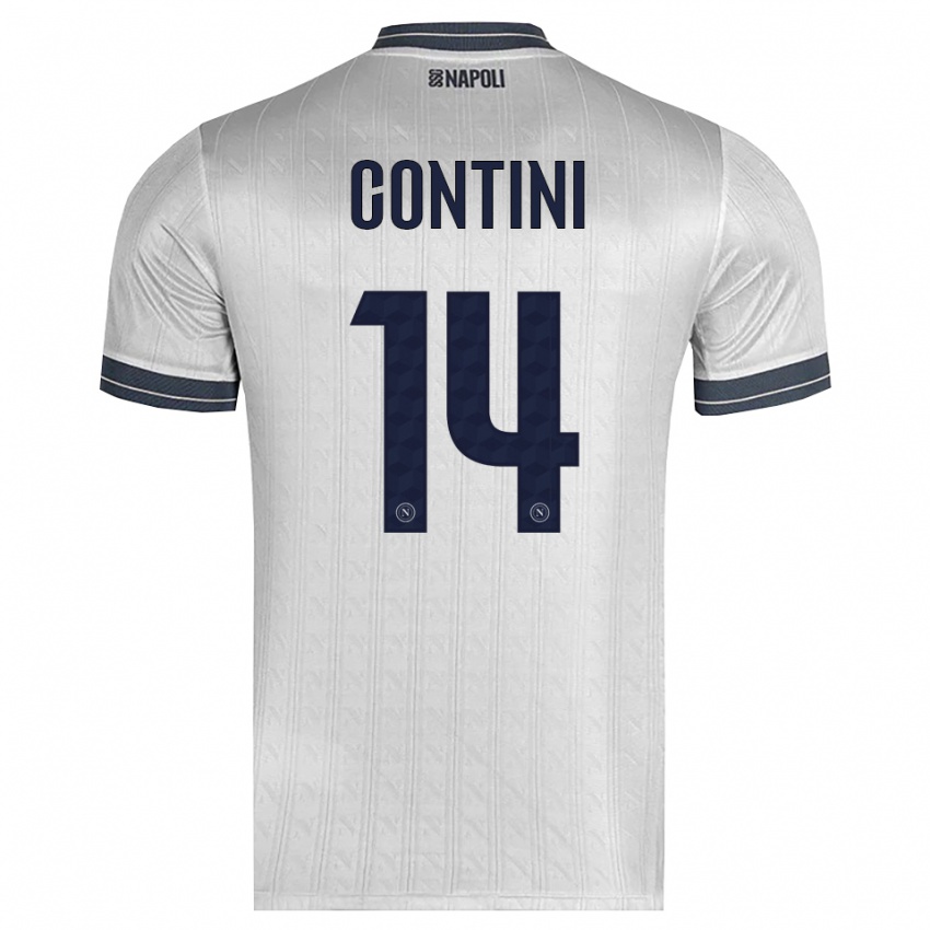 גברים ניקיטה קונטיני #14 אפור בהיר חולצת שוער 2025/26 חולצה קצרה