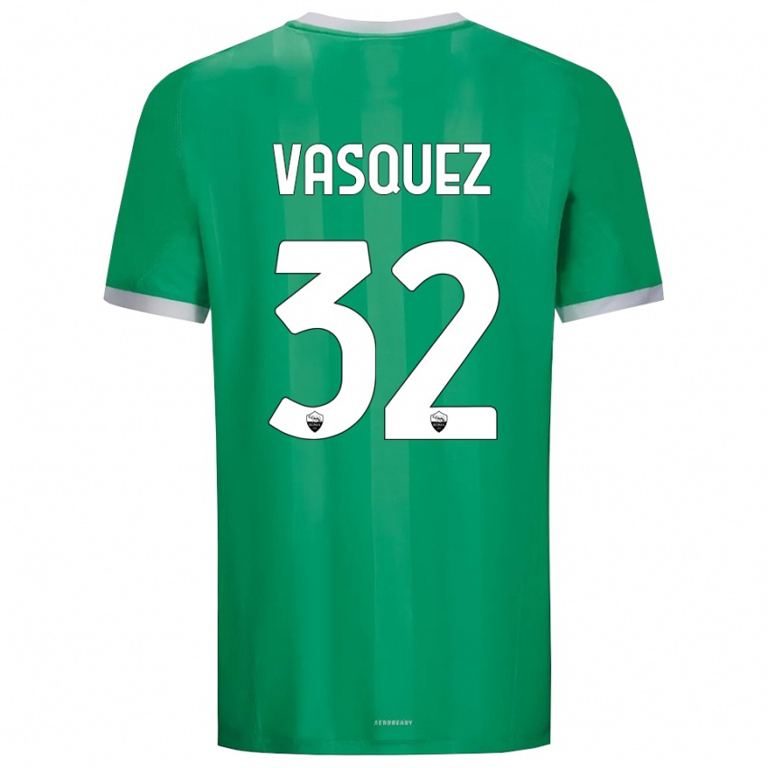 גברים דוויס ואסקז #32 ירוק לבן חולצת שוער 2025/26 חולצה קצרה