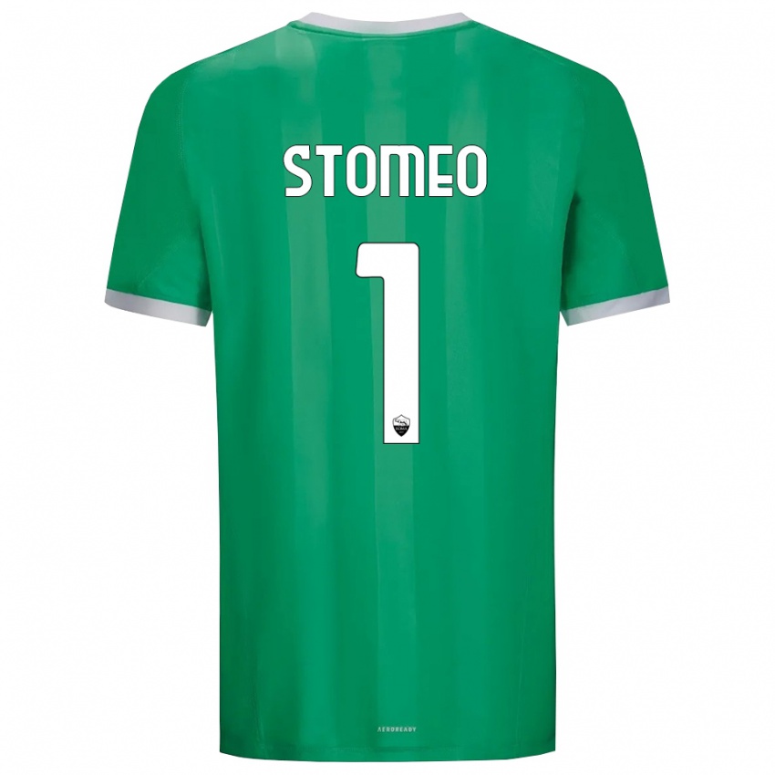 גברים Giorgio Stomeo #1 ירוק לבן חולצת שוער 2025/26 חולצה קצרה