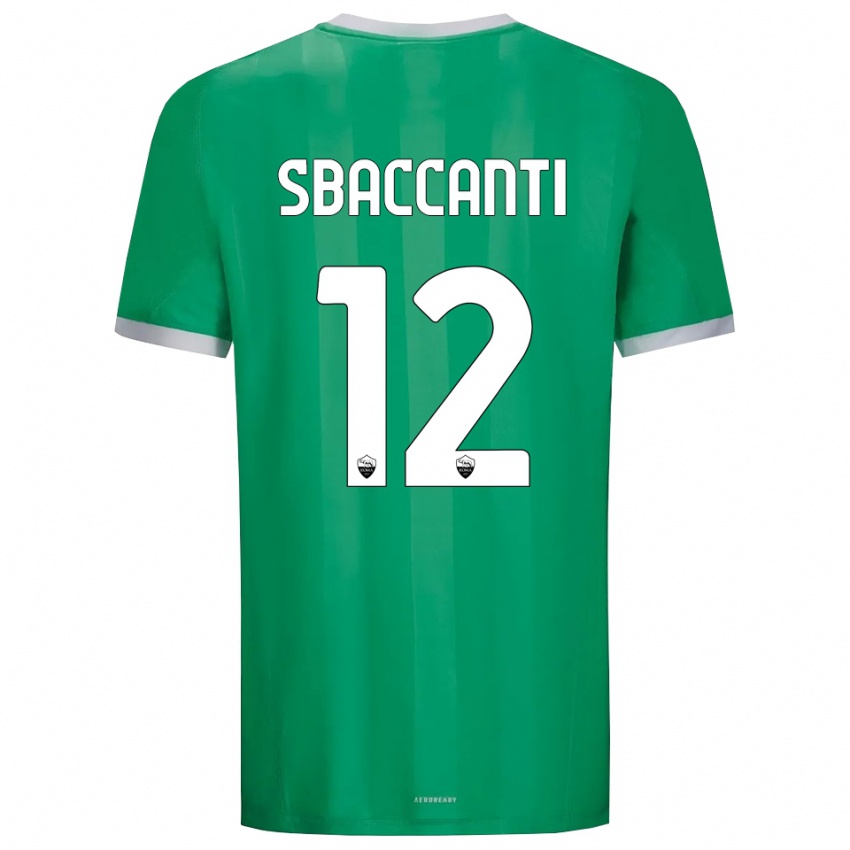 גברים Christian Sbaccanti #12 ירוק לבן חולצת שוער 2025/26 חולצה קצרה