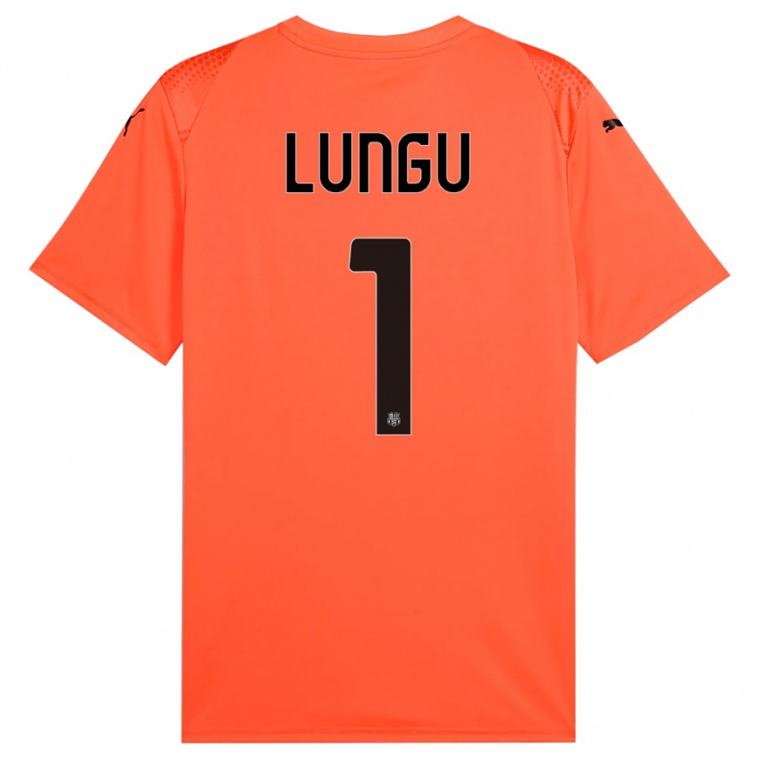 גברים לוקה סיפריאן לונגו #1 שחור כתום חולצת שוער 2025/26 חולצה קצרה