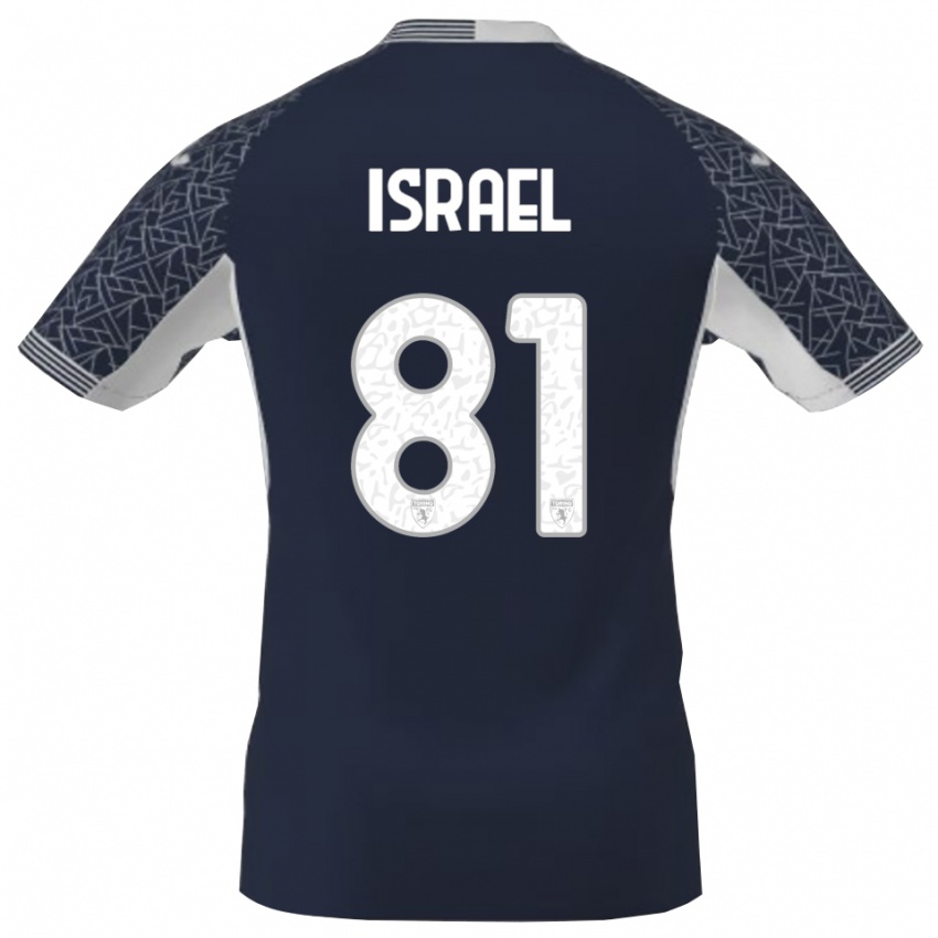 גברים פרנקו ישראל #81 כחול שחור לבן חולצת שוער 2025/26 חולצה קצרה