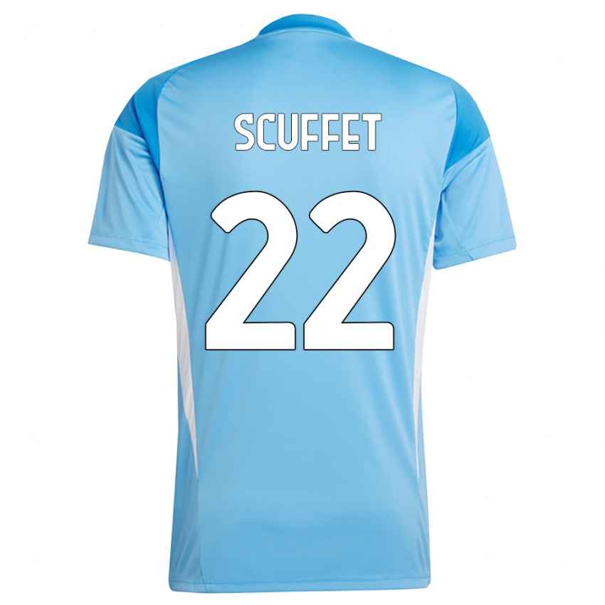 גברים סימונה סקופט #22 תכלת לבן חולצת שוער 2025/26 חולצה קצרה