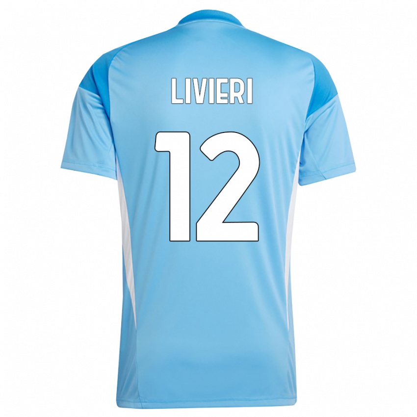 גברים אלסנדרו ליוויארי #12 תכלת לבן חולצת שוער 2025/26 חולצה קצרה