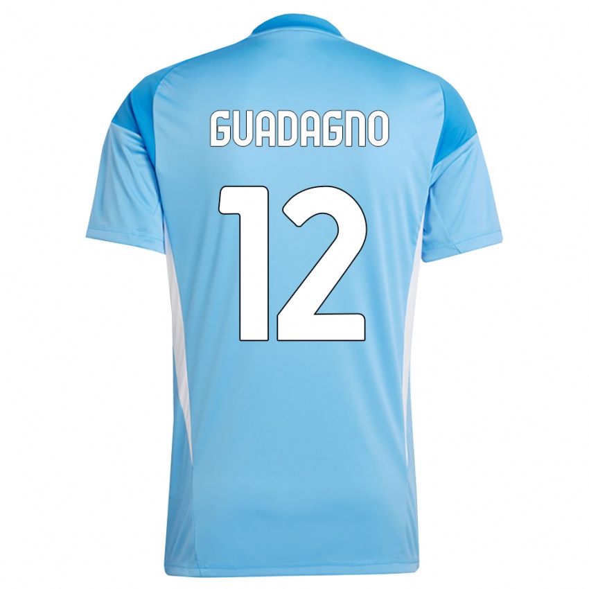 גברים ג׳ואן גואדניו #12 תכלת לבן חולצת שוער 2025/26 חולצה קצרה