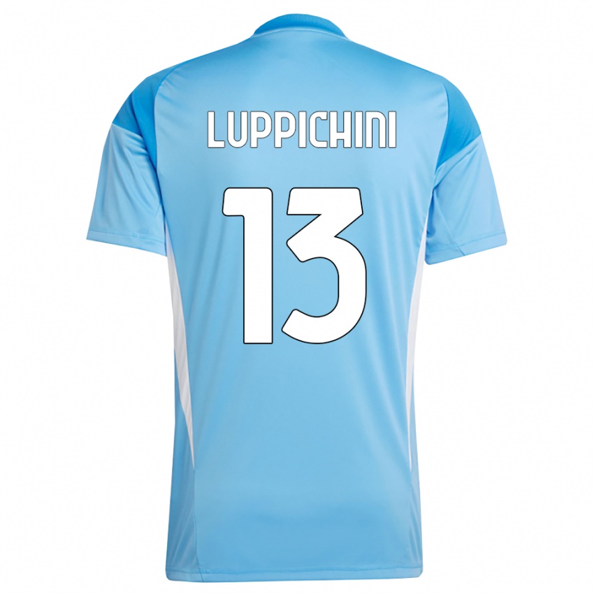 גברים מטאו לופיצ׳יני #13 תכלת לבן חולצת שוער 2025/26 חולצה קצרה