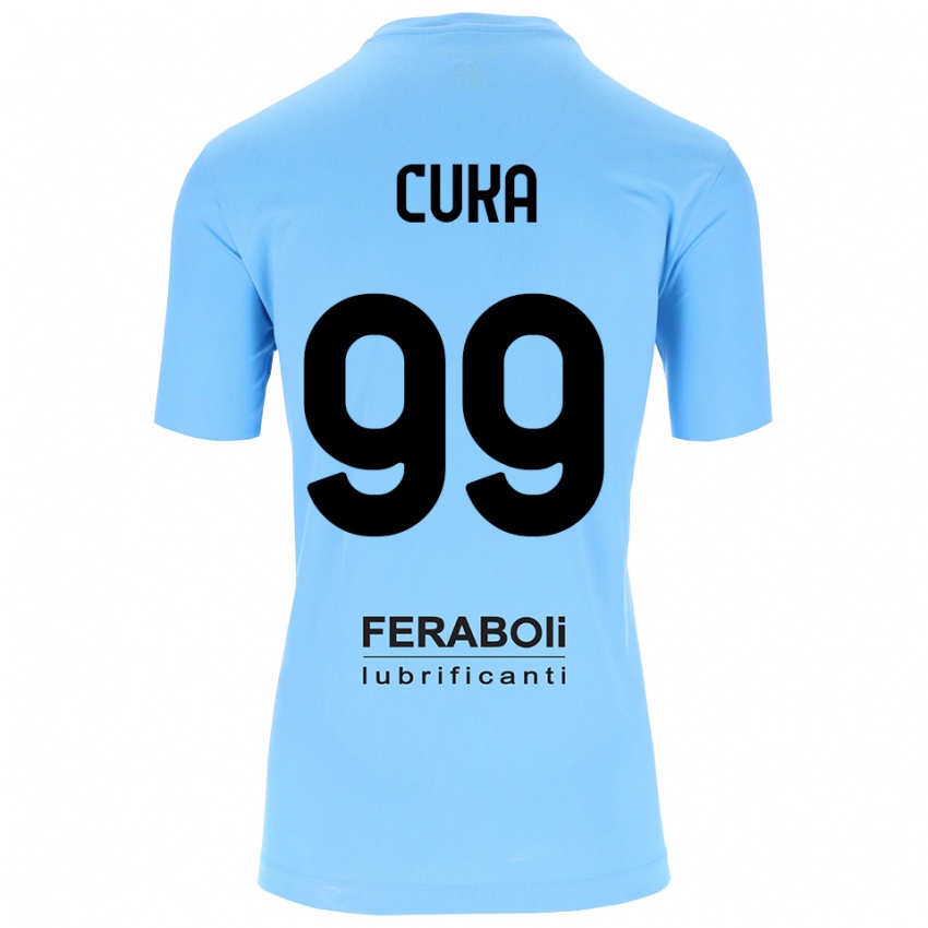 גברים סמואל צוקה #99 שחור תכלת חולצת שוער 2025/26 חולצה קצרה