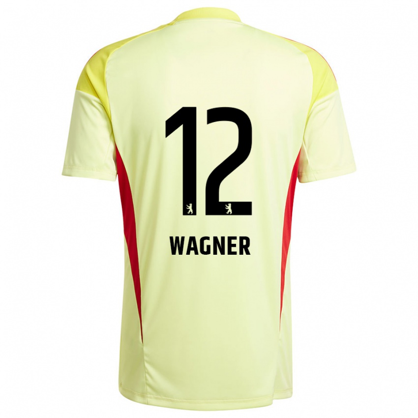 גברים Melanie Wagner #12 צהוב בהיר שחור חולצת שוער 2025/26 חולצה קצרה