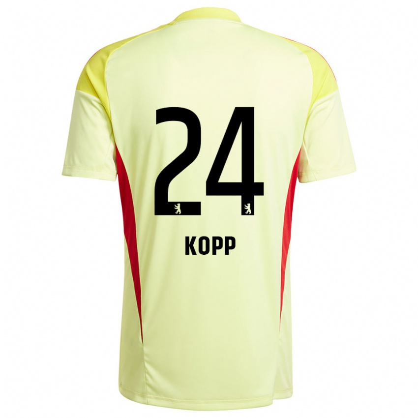 גברים Marvin Kopp #24 צהוב בהיר שחור חולצת שוער 2025/26 חולצה קצרה