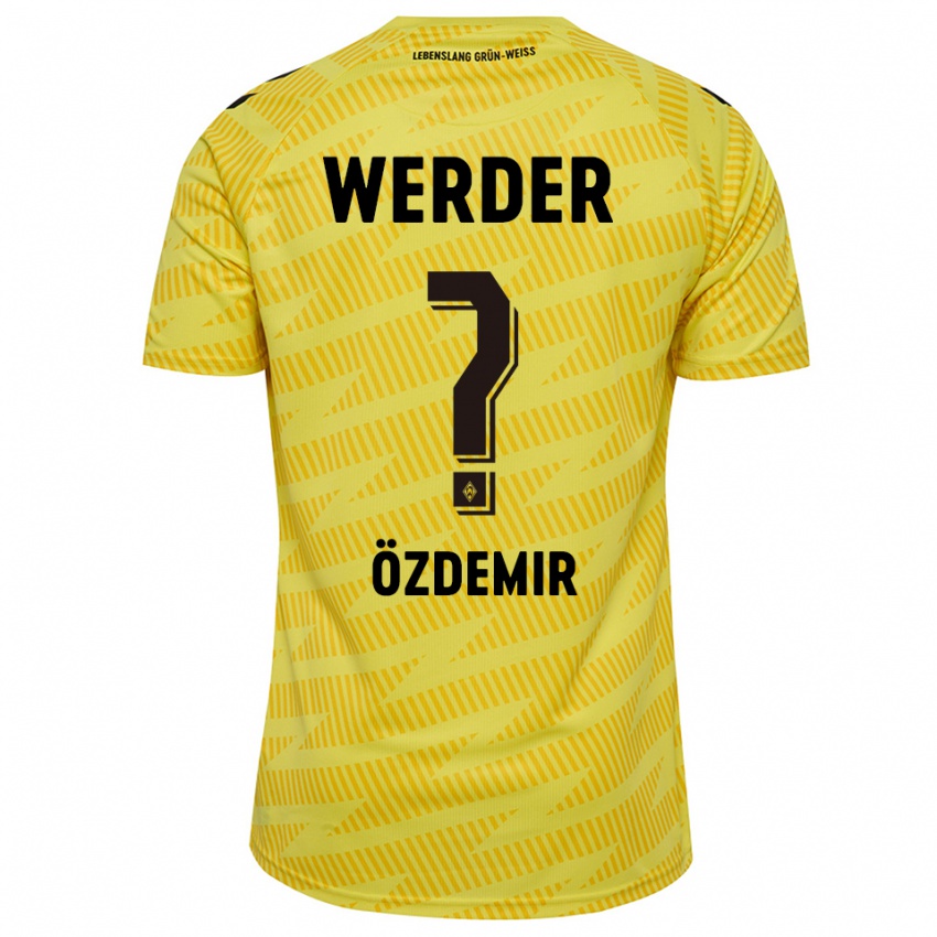 גברים Sinem Özdemir #0 שחור צהוב חולצת שוער 2025/26 חולצה קצרה